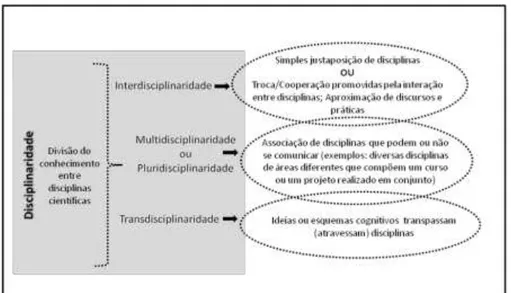 Figura 1: O complexo inter-multi-trans-disciplinar 