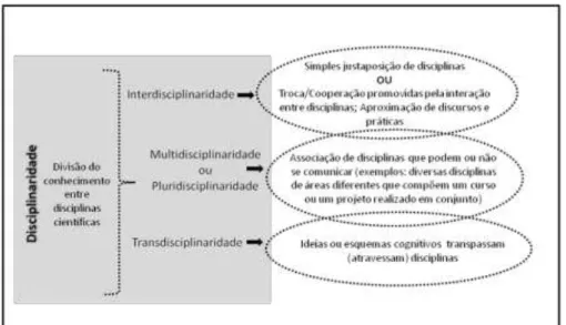 Figura 1: O complexo inter-multi-trans-disciplinar 