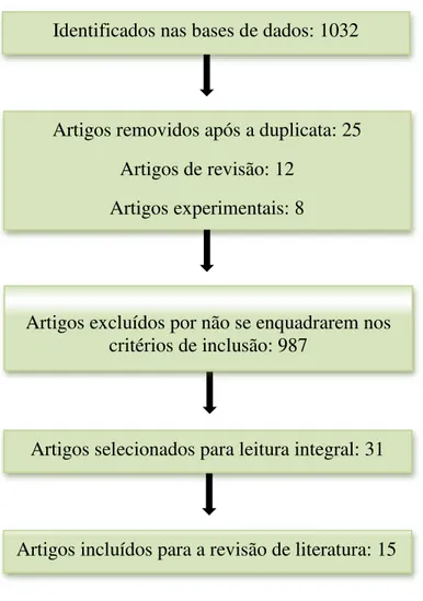 Figura 1. Estratégia de seleção para a inclusão dos artigos 