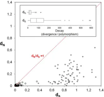 Figure 2.2. Evidence for Muller’s ratchet phenomenon. These graphs show nonsynonymous  versus  synonymous  mutational  dynamics  on  the  C