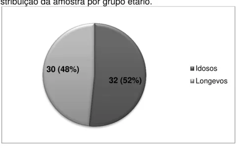 Figura 2 - Distribuição da amostra por grupo etário.  