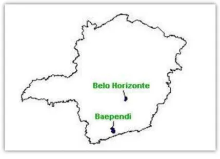 Figura 3 - Localização do município de Baependi-MG.
