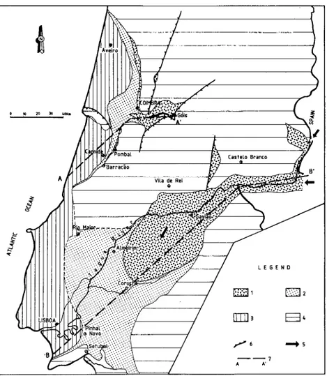 Fig. 2 - Palaeogeographic reconstruction, at maximum flooding, of the Early Piacenzian transgression