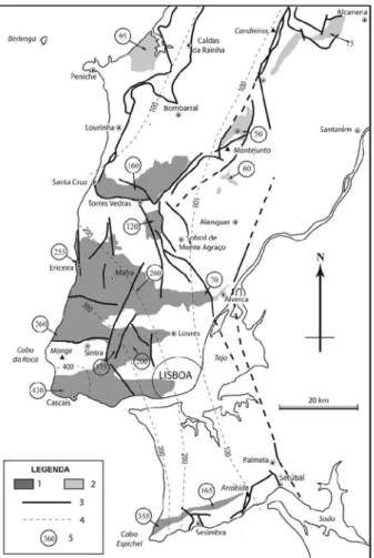 Fig. 10 – Unidades litostratigráficas do Cretácico Inf. nos  sectores central e meridional (mod