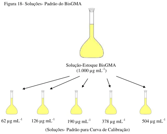 Figura 18- Soluções- Padrão do BisGMA 