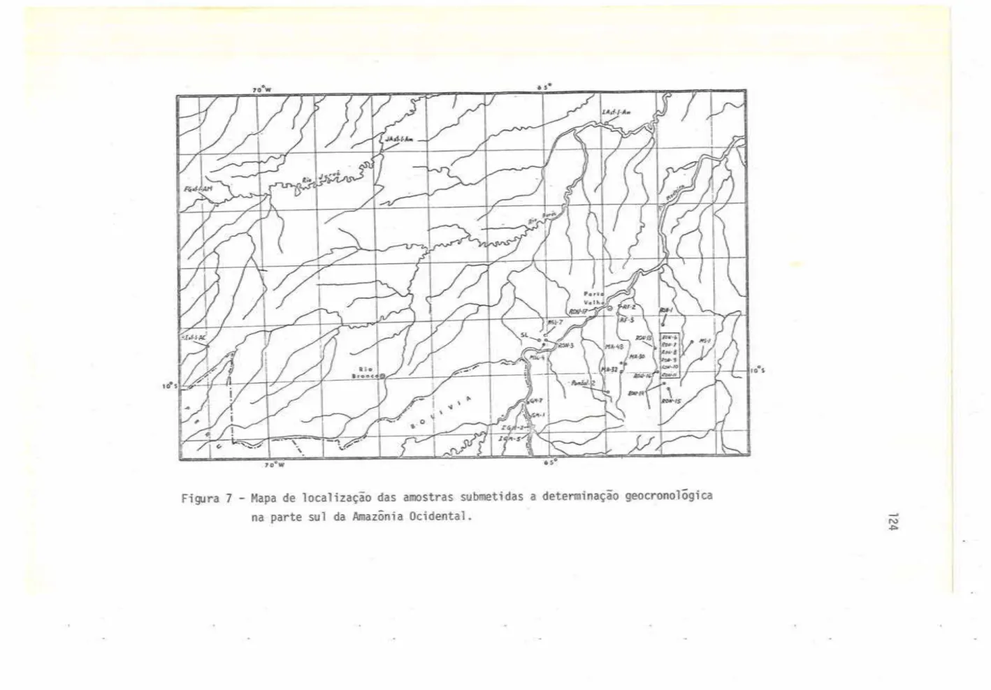 Figura  7  -  Mapa  de  localização  das na  parte  su'l  da  Amazôn'ia