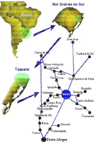 Figura 1 - Localização do Município de Taquara (RS). 