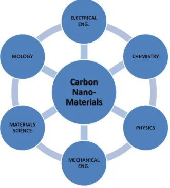Figure 2.14: Representation of the different field of applications concerning carbon-based materials