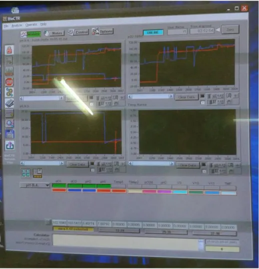Figura 4.3 - Interface do programa BioCTR. Os gráficos representados na figura não são representativos 