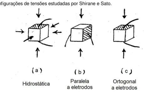 Figura 8- Configurações de tensões estudadas por Shirane e Sato. 