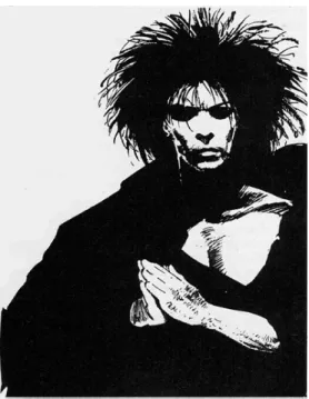 Figura  17.  Morpheus,  o  Sandman  atual,  criado  em  1989  por  Neil  Gaiman,  Sam  Kieth,  Mike  Dringenberg e Malcom Jones III; 
