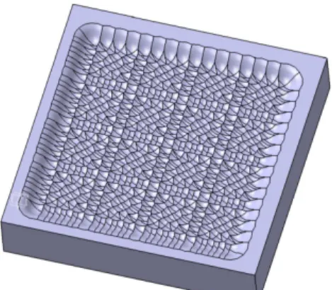Figure 4.2- Interference pattern obtain by computer simulation of the laser parameters  