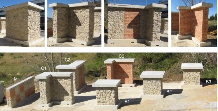 Figure 4.  Individual and global view of the seven specimens used in the work. 