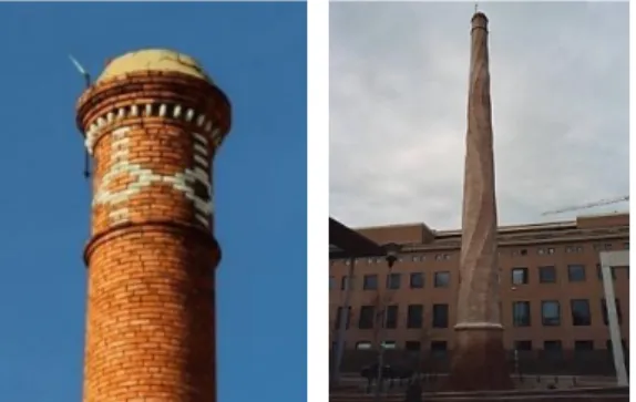 Figure 5: Examples of a decorated crown (left) and stack (right) (right photo from Pallarés  et al, 2011) 