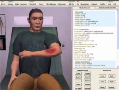 Figura 7 - Paciente virtual no simulador VirtualClinic 