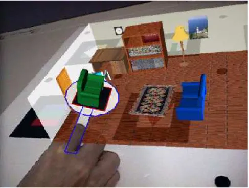 Figura 11 – Exemplo de RA na manipulação objetos virtuais 