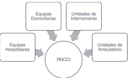 Figura 1  –  Equipas e unidades que constituem a RNCCI 