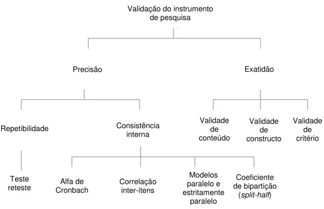 Figura 2  –  Esquema do processo e técnicas de validação  