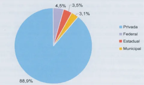 Figura 3: Percentual de Instituições por Categoria Administrativa no Brasil – 2003 