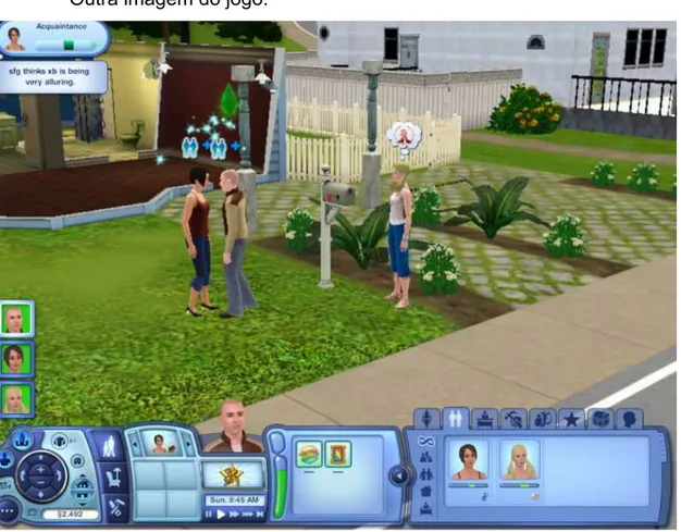Figura 4 – The Sims 3, outra cena do jogo.   