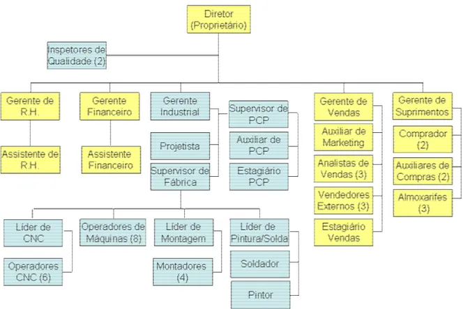 Figura 5: Organograma da empresa estudada 