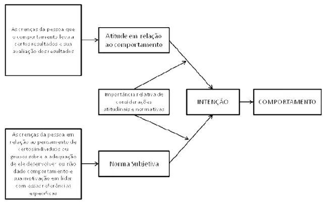 Ilustração 8 – Fatores que determinam o comportamento pessoal (AJZEN e FISHBEIN, 1980: 8) 