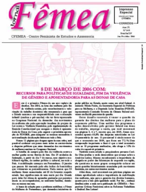 Figura 2: Edição n° 149 do Jornal Fêmea – 2006 (jan a mar)