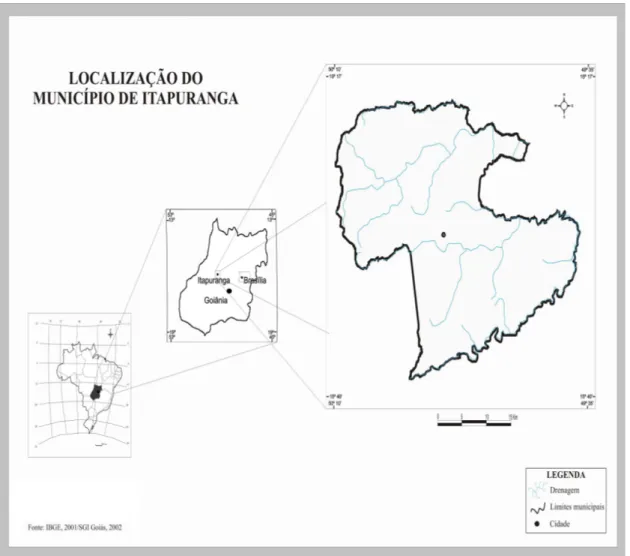 Figura 1: Localização do município de Itapuranga. 