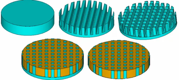 Figura 5.3: Método de fabricação “dice-and-fill” de materiais piezelétricos compósitos 1-3