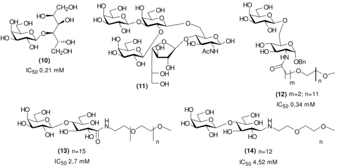 Figura 11 - Derivados miméticos de substratos aceptores de acido siálico. 