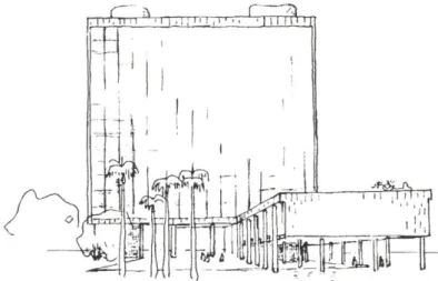 Figura 14  –  Croqui de Lucio do prédio do MESP construído (Peregrino, 2002). 