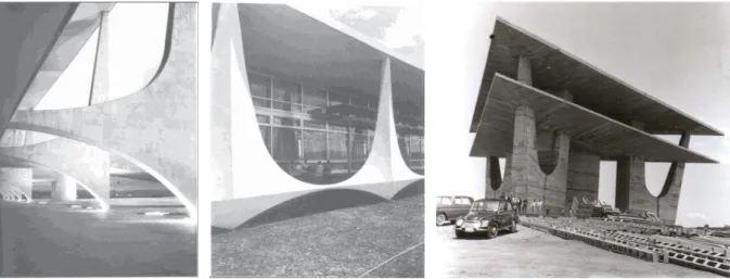 Figura 30  –  Os edifícios monumentais de Brasília: o Palácio do Planalto, o Palácio da  Alvorada (Underwood, 1994), a Torre de TV (ArPDF, Nº:1543) 