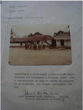 Foto 7: Documento entregue as famílias das localidades  remanejadas, depois da mudança 