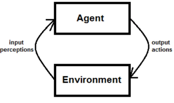 Figure 2.1: Diagram representing a simple agent architecture.