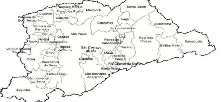 Figura 1: Região Metropolitana de São Paulo 
