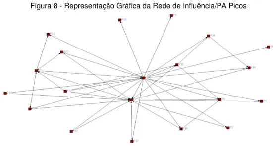 Figura 8 - Representação Gráfica da Rede de Influência/PA Picos 