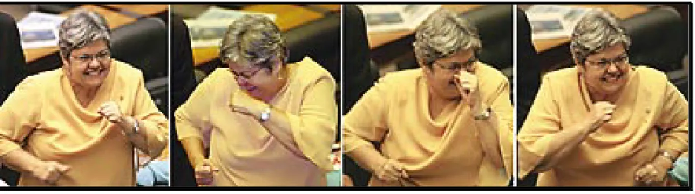 Figura 2. A dança da Deputada Ângela Guadagnin (PT-SP) no Plenário da Câmara 