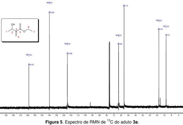 Figura 5. Espectro de RMN de  13 C do aduto 3a. 