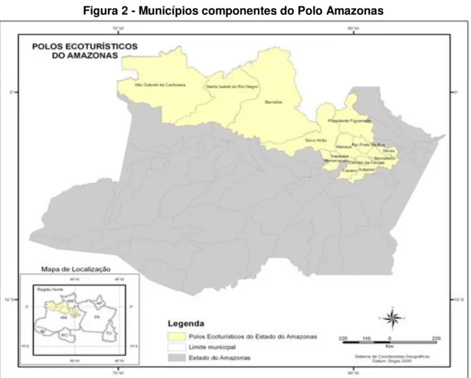 Figura 2 - Municípios componentes do Polo Amazonas 