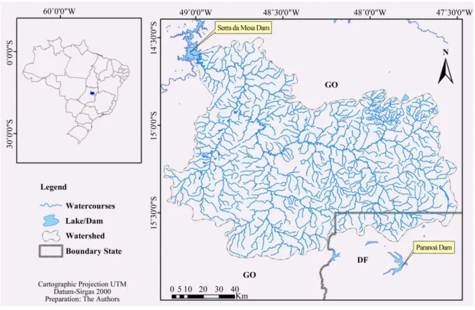 Figure 1. Location of the Maranhão river Basin.                                                                