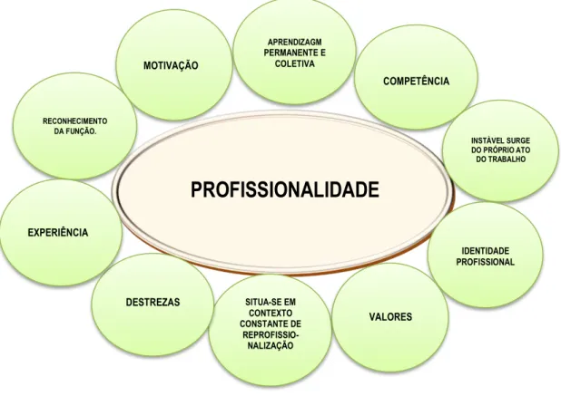 Figura 01 - Síntese: Elementos constitutivos da profissionalidade docente 