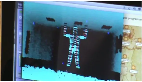 Figura 15 - Imagem gerada por meio do Kinect   (na tela do computador utilizando o Sistema HTMI de Prates) 