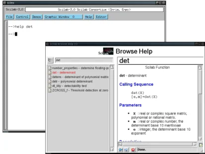 Figura 2.8: Comando help para a fun¸c˜ao det.
