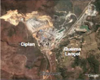 Figura 9. Muro interno do CEF Queima Lençol e fábrica de cimento ao fundo.
