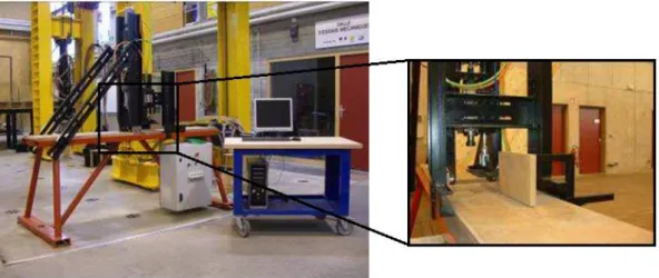 Figura 33  –  Equipamento utilizado para soldagem de cavilhas no  Laboratoire d’Etudes  et  de Recherches sur le Matériau Bois (CRITT BOIS, 2008) 