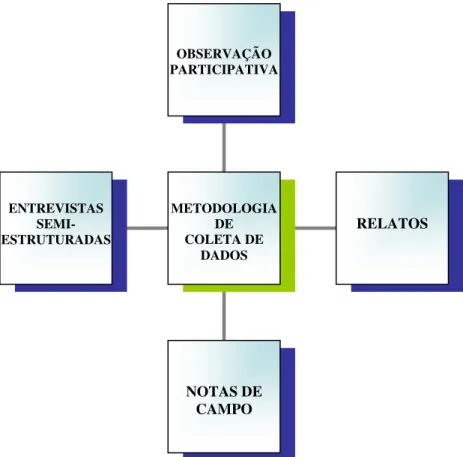Figura 3.1 – triangulação metodológica para coleta de dados 