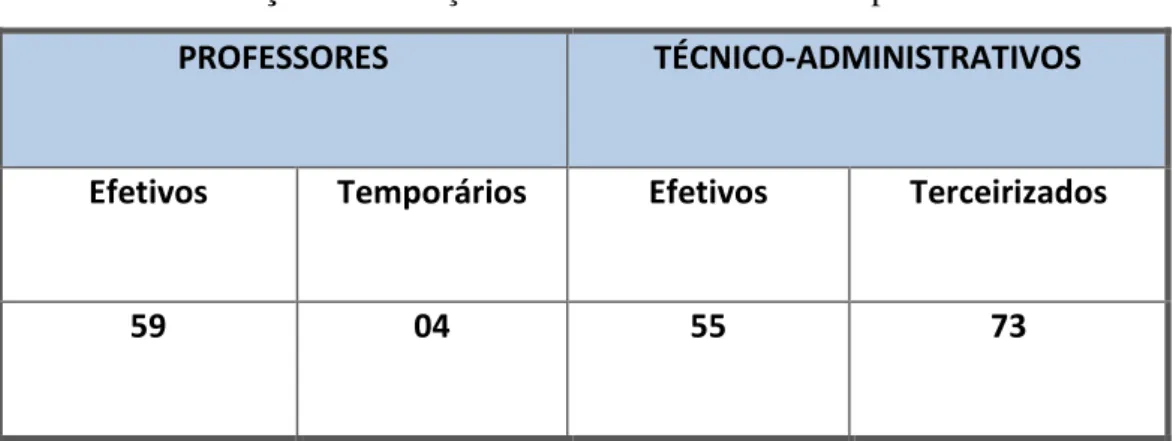 Ilustração 06 – Força de trabalho do IFMA-Campus Codó  PROFESSORES  TÉCNICO-ADMINISTRATIVOS 