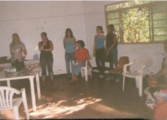 FIGURA 6 – Fotografia da reunião das gestantes coordenada pela equipe de acadêmicos de psicologia na ESF  17, 2008
