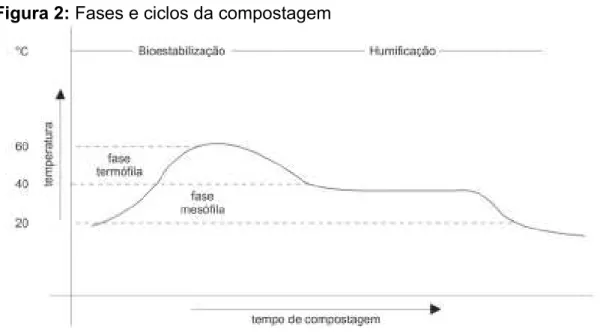Figura 2: Fases e ciclos da compostagem