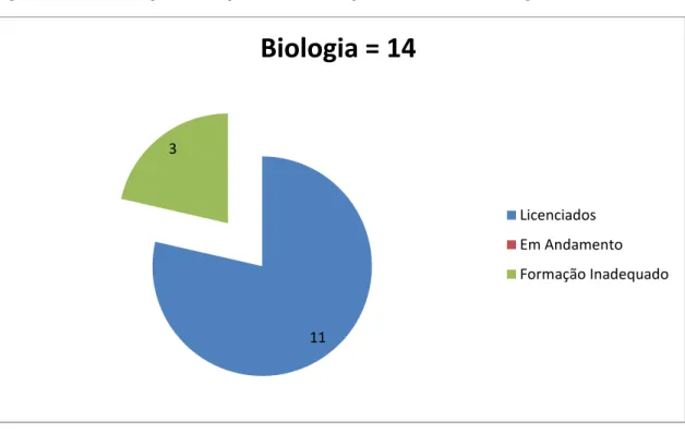 Figura 4: Habilitação dos professores que lecionam biologia. 